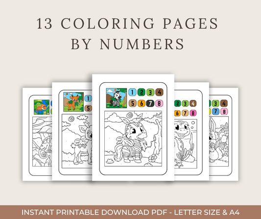 COLORING PAGE BY NUMBERS